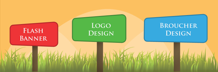 Flash Banner, Logo Design, Broucher Design